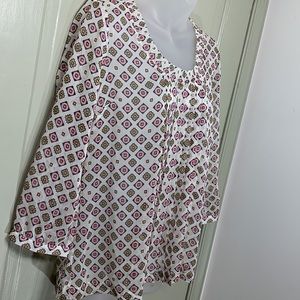 Fossil sheer 3/4 sleeve top